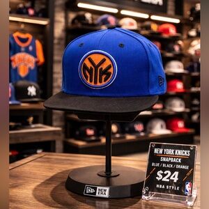 New York Knicks New Era Snapback Hat – Blue/Black/Orange – NBA Style